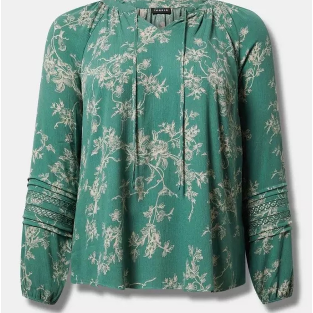 Torrid Tie Front Long Sleeve Top
